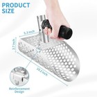 Stainless Steel Metal Detecting Sand Scoop Hand Sifter Beach Digging Shovel Tool