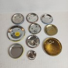 Lot Of 10 Vintage Misc Pushback Buttons Various Themes