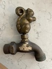 Vintage Solid Brass Bronze Squirrel Garden Water Faucet Spout Spigot