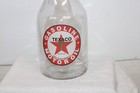 Vintage Style Texaco Motor Oil Glass Bottle Spout Quart Gas Station Advertising