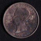 Canada 1883h 25c Twenty Five Cents Silver Coin Queen Victoria Vg  925 Silver