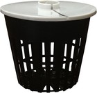 3 Inch Net Pot - Garden Net Cups - Hydroponics Slotted Mesh With Lids - 25 Pack