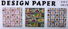 Loujene Tokyo American Vintage Sweets Food 3 Design Paper Japan 12 Sheets