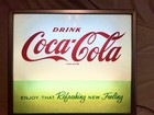 Rare Coca Cola Vending Machine Lighted Panel    enjoy That Refreshing New Feeling