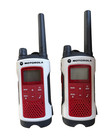 Motorola Talkabout T480 Two-way Radios Walkie Talkies White red Pair With Clips