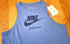 Nike Fff France Tank Top Women   s Blue Dri-fit Fd0972-478 Size  L Nwt