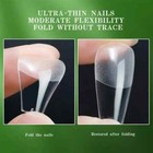 240 Pcs Soft Gel Half Nail Tips Medium Stiletto Clear