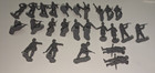 Marx Battleground German Soldiers Dark Gray Plastic Vtg 1960s Playset Lot Of 25