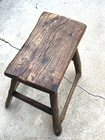 Antique Primitive Farmhouse Stool Bench 1800s Hand-hewn Rustic Wood 20   