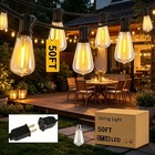 100ft  String Lights Outdoor Waterproof 24 Shatterproof St38 Led Bulbs Us