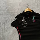 Mercedes Petronas Amg F1 Polo Shirt Women Size M Black Formula 1 Team Sponsor
