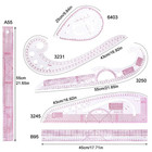 6pcs French Curve Ruler Set Flexible Tailoring Template Sewing Tool Kit - New