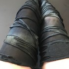 Gray Mummy Leg Warmers Bandage Knee Socks Wrap Up Black Thigh Highs Zombie Goth
