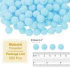 0 4inch Pom Poms For Crafts  500pcs Small Pompoms Fuzzy Puff Balls  Light Blue