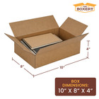 10x8x4 Corrugated Shipping Boxes 50 pk