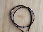 Vintage Native American Heishi Beaded Turquoise Coral Bench Beads   18  Necklace