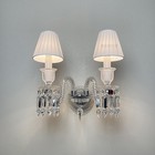 French Crystal Wall Lamp Luxury Crystal Chandelier Wall Sconce Polished Chrome
