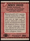 Andy Heck Signed Auto Autographed Card 1990 Topps  335b Seattle Seahawks