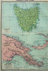 Tasmania  New Guinea Fiji  Samoa   Nz - Large Original 1926 Map By George Philip