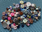 Large Lot Antique Vintage Colorful Mop Buttons - Great Assortment - Old Lot