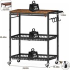 Microwave Kitchen Rolling Cart  35 43  H Microwave Table Stand