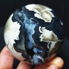 Rare 291g 62mm Natural Polished Colorful Agate Ball Geode Healing A4637