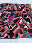Vintage Fabulous Velvet Patchwork Crazy Quilt 185x179 Cm