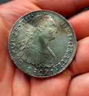8 Reales 1807 Limae Jp King Charles Iv Dei  gratia Numeral Iiii Peru Toning Rare 
