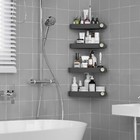 Shower Caddy Corner  4 Pack Adhesive Corner Shower Shelves For Bathroom Organ   