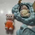 Calico Critters Pink Hot Air Balloon Playhouse Cream Cat Baby Posable Baby Bear