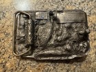 Vintage Crested Butte Ski Belt Buckle  Silver  Made In Usa