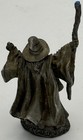 Vtg Rawcliffe Pewter Wizard Figurine Turquoise Blue Crystal Staff Hat Rf 3956