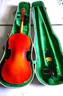 Violin W hard Case Vintage German 3 4 -  germany Ussr Occupied  Era 1945