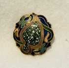 Terrific Antique 1-piece Brass W  A Matte Finish Enamel Painted Design  1-1 16   