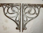 Large Pair Antique Cast Iron Architectural Salvage Wall Corbels Bracket Sconce