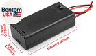  pack Of 2 2 Aa Battery Holder With Switch  2x 1 5v Aa Battery Holder Case With