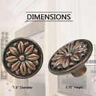 10 Pack Vintage Antique Copper Single Hole Cabinet Knobs Round Drawer Knob Pull