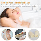 4pcs Natural Loofah Back Sponge Pads Body Scrubber Brush Loofa Bath Shower Spa