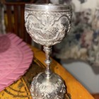 Intricately Carved Silver Goblet With Mytholigical Figures