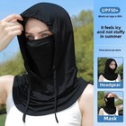3-in-1 Cooling Balaclava Face Mask Sun Face Shield Uv Protection Full Head Hood