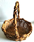 Beautiful Indoor outdoor Oval Sturdy Rustic Woven Basket With Vine Weave Handle
