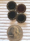 Antique Vintage Lot Fabric In Metal perfume Buttons 