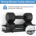 Upgraded Shower Caddy Adhesive Replacement Strong Hooks For Waterproof Shelf