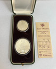 Israel 1983  hanukkah From  Prague  2  850 Silvercoins In Display Case  W coa