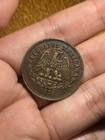 1875 Republica C r f Lyon Mexico Copper Coin medal Supper Rare