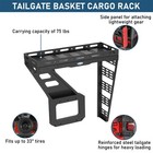 Fit Jeep Wrangler Tj 97-06 Tailgate Basket Rear Spare Tire Cargo Rack W  Hinge