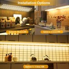 Under Cabinet Lighting Kit - 8 Pcs  2700k Warm White Flexible Led Strip Light   