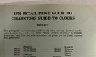 Collectors 1976 Guide To Clocks Book Price Guide L-w Books