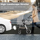 Folding Aluminum Infant Baby Stroller Kids Carriage Pushchair W  Diaper Bag Grey