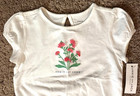 Janie And Jack Shirt Pink Flowers Short Sleeve Size 4 New  32